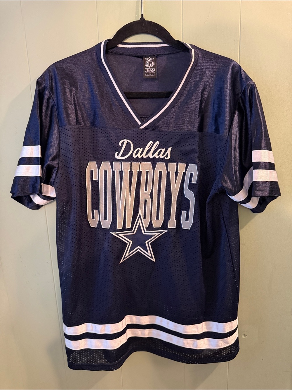 NFL Dallas Cowboys Navy and White Jersey Top